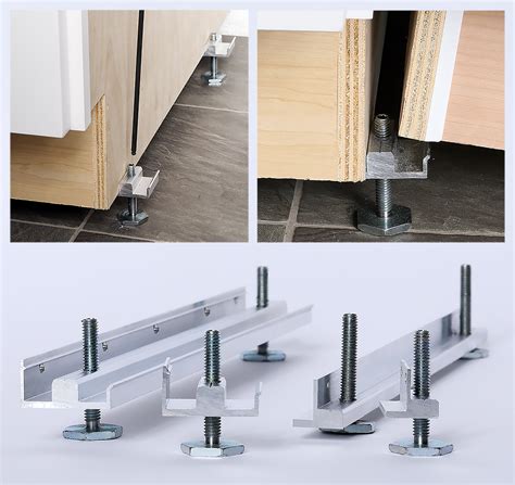 stainless steel cabinet levelers|easy levelers for kitchen cabinets.